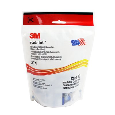 Scotchlok 314 Connecteur autod�nudant et r�sistant � l'humidit� en sachet de 50