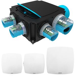 Kit hygrogenius flex - vmc simple flux hygror�glable - 3 kits e-twist&go inclus