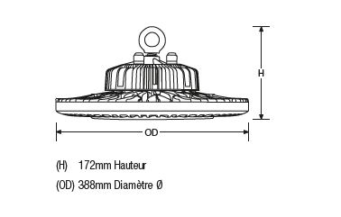 Susp led 100-277v ac 160w ip65 4000k