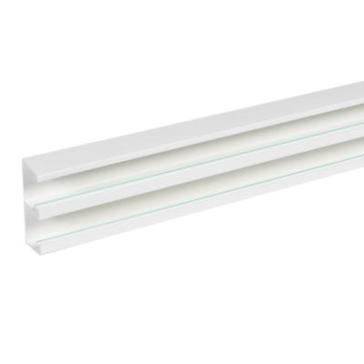 Goulotte Logix 45-130x50-2 compartiments-2m-Livr� sans couvercle-PVC Blanc Artic