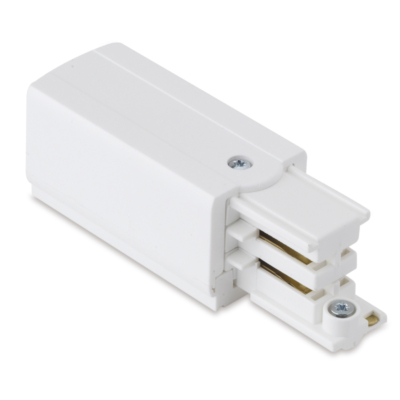 Embout d'alimentation gauche pour rail triphas� global blanc