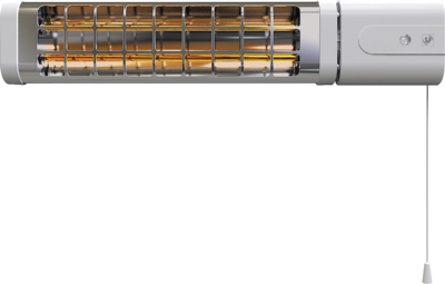 R�glette infrarouge murale, commande � cordelette r�versible, 600/1200W