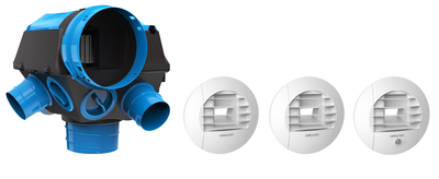 Kit piles Hygrocosy BC 2 VMC hygro basse conso 6 sanitaires (3 bouches)