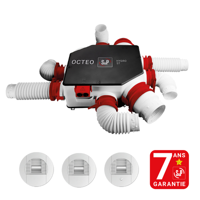 Kit VMC Hygro Standard pour logement (r�nov/remplacement) jusqu'� 6 sanitaires