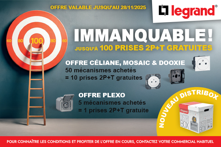 Bandeau offre appareillage Legrand