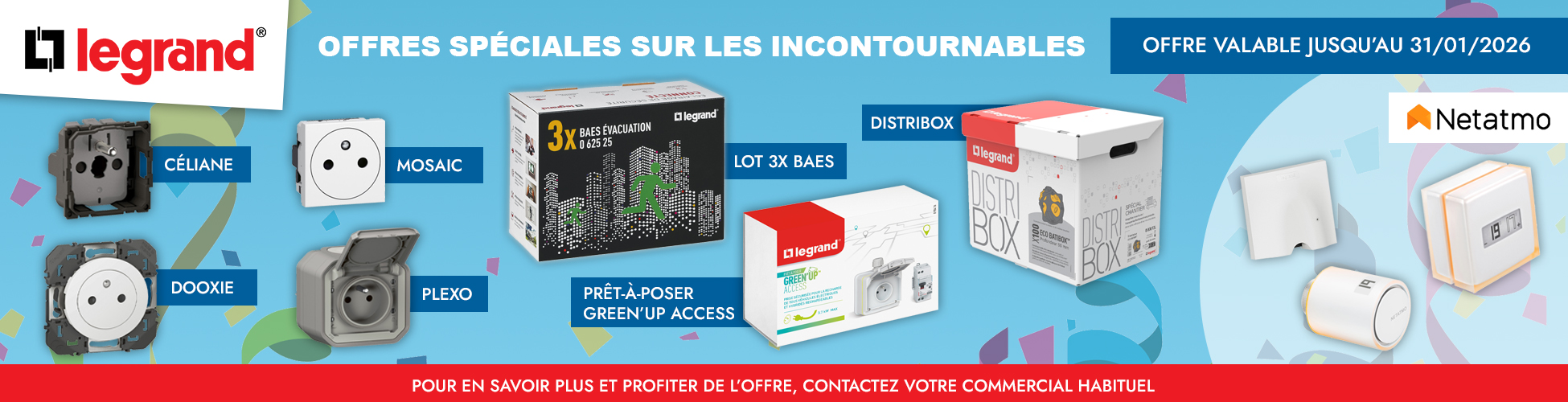 Bandeau Legrand Incontournables