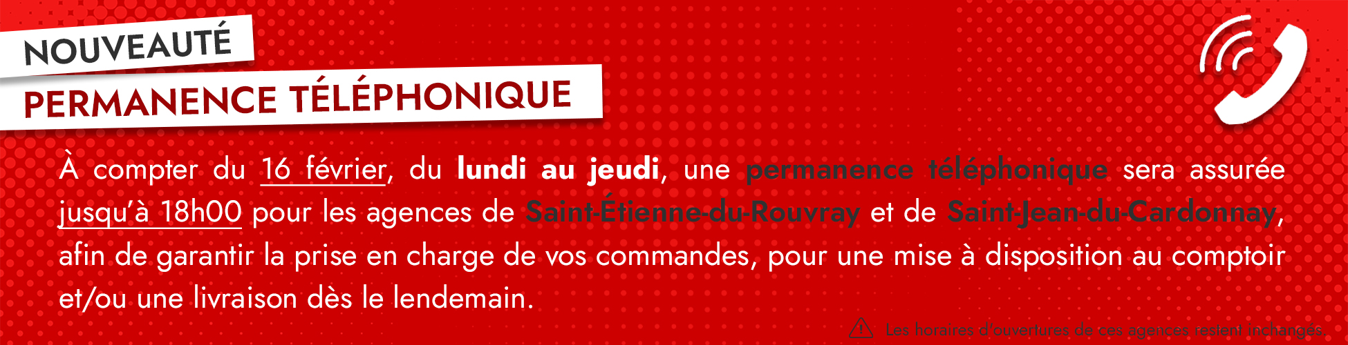 Bandeau permanence t�l�phonique