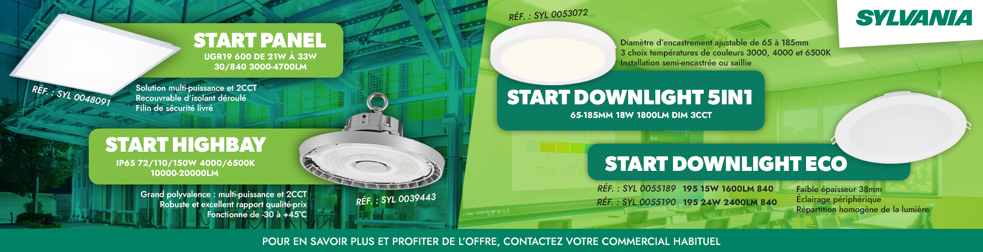 Bandeau luminaires Sylvania d�connect�