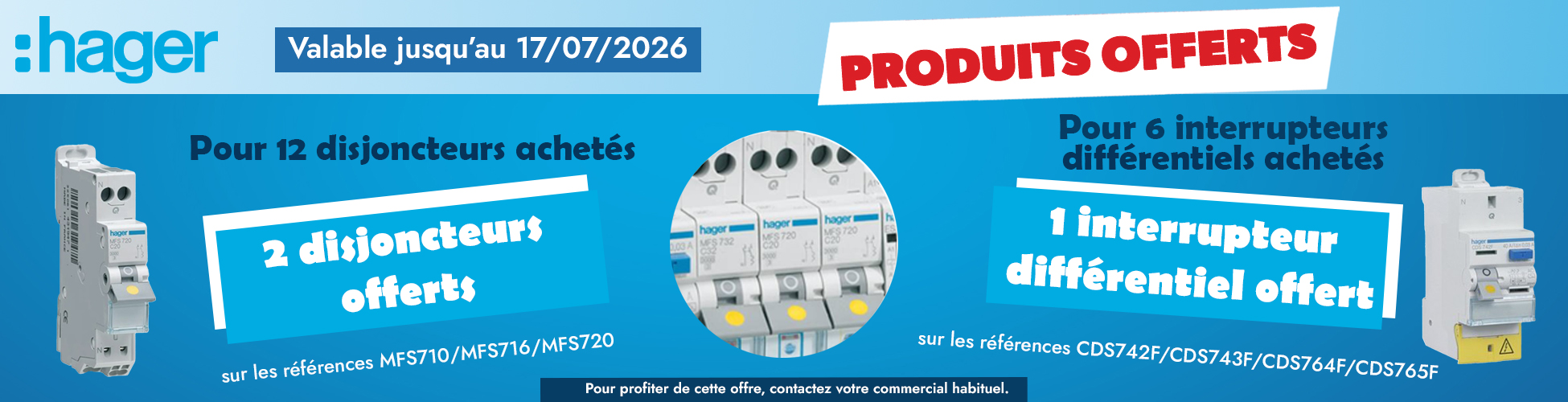 Bandeau Hager modulaire