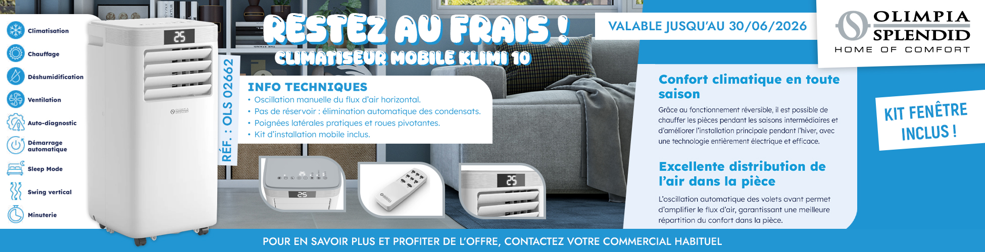 Bandeau climatiseur Klimi 10 d�connect�