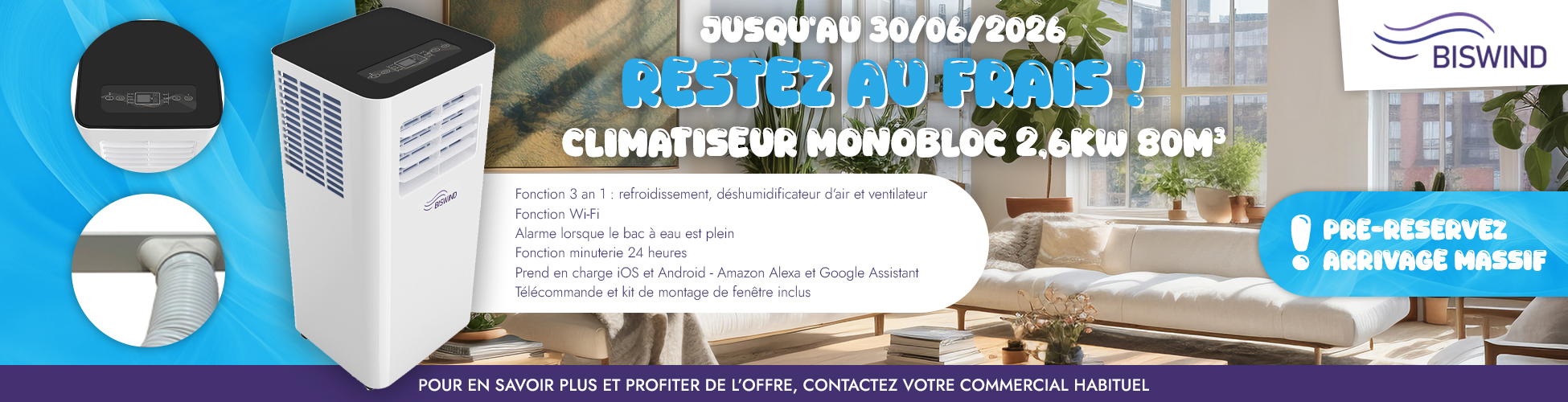 Bandeau climatiseur Biswind d�connect�