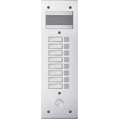 Platine de rue Srie 200 audio troite faade Alu 4mm 8 appels