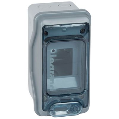 Coffret tanche Plexo 2+1 modules IP65 IK09 - Gris