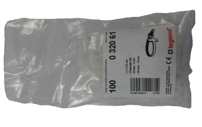 Legrand - Collier Colring incolore  denture intrieure avec identification largeur 2,4mm et longueur  plat 95mm