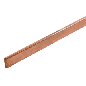 Barre cuivre non perc�e 12x4mm - 180A admissibles - longueur 991,5mm
