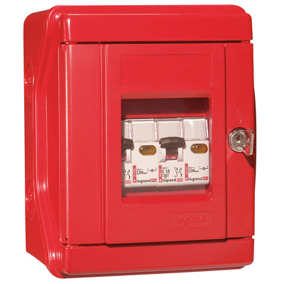 Legrand - Coffret de s�curit� Plexo pour chaufferie IP55 IK07 �quip� de 2 disjoncteurs Phase+Neutre et de 2 voyants