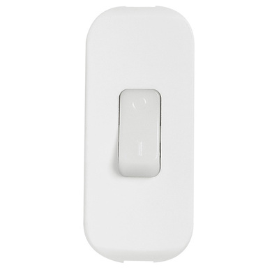 Interrupteur  bascule 2A 250V~ touche luminescente et coupure bipolaire - blanc