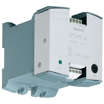 Alim redress�e monophas�e non filtr�e - prim 230/400V~ - 24 V= - 120 W - 5 A