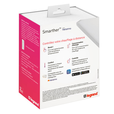 Legrand - THERMOSTAT SMARTHER 2 A ENCASTRER BLANC