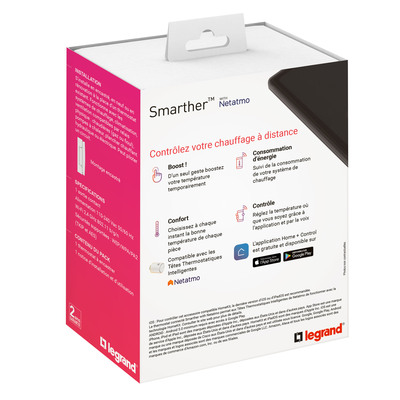 Legrand - THERMOSTAT SMARTHER 2 A ENCASTRER NOIR
