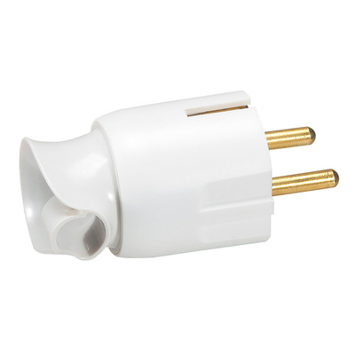 Fiche plastique 2P+T 16A � orientation du c�ble 360� - blanc