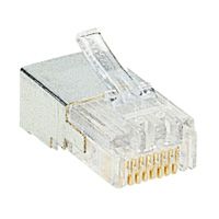 Fiche RJ45 cat�gorie5e 9 contacts largeur 11,7mm pour c�ble rond