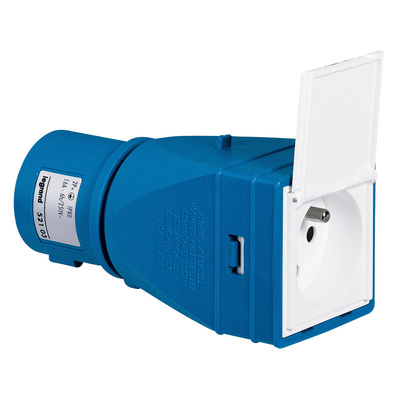 Adaptateur industriel et domestique 2P+T avec volet livr� mont�