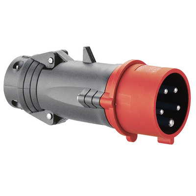 Fiche mobile droite Hypra IP44 16A - 380V~ � 415V~ - 3P+N+T- plastique