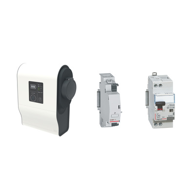 Pack borne VE mono Green'up Premium avec protections 7,4kW Mode 3 plastique