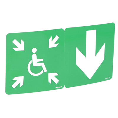 Etiquette signalisation vacuation repositionnable et recyclable pour DBR