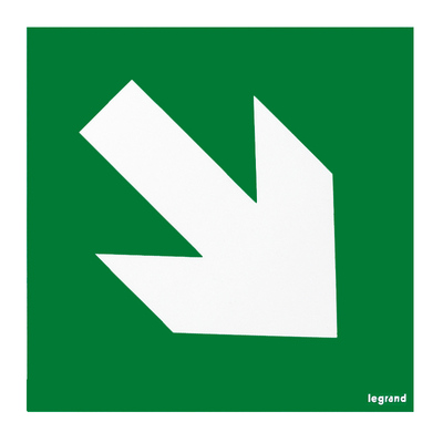 Etiquette de signalisation avec flche  45 repositionnable et recyclable