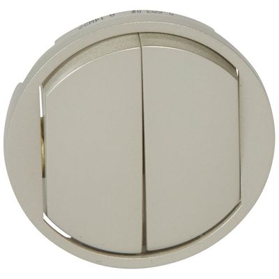 Legrand - Enjoliveur large C�liane pour double interrupteur , va - et - vient ou poussoir  -  finition titane