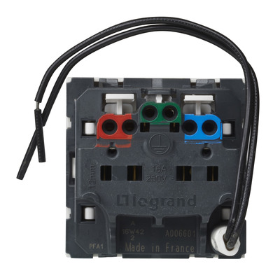 Prise 2P+T Surface avec voyant Mosaic - bornes auto - 2 mod blanc antimicrobien