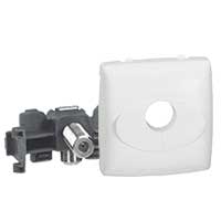 prise tv etoile male composable blanc