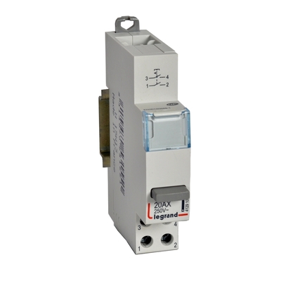 Inter poussoir modulaire simple fonction contact 2NO - 1 module