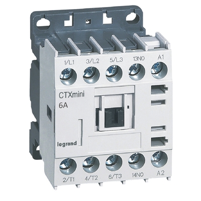 Mini-contacteur de puissance CTX� 3P 6A+contact auxiliaire-1NO - 230V~