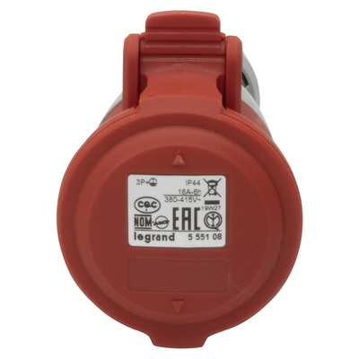 Prise mobile P17 IP44 16A - 380V~  415V~ - 3P+T