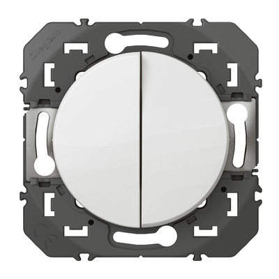 Transformeur pour 5 fonctions va-et-vient et poussoir dooxie finition blanc