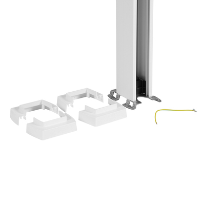 Colonne clippage direct 1 compart 2 faces h. 2,67m couv PVC/corps alu - blanc