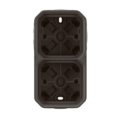 Botier saillie  embouts 2 postes horizontaux et verticaux Plexo anthracite