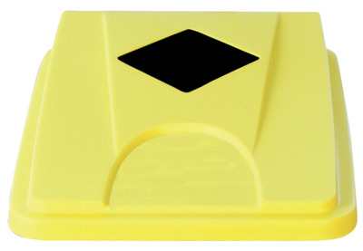 COUVERCLE jaune fente carr�e collecteur 60/80L