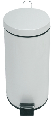 COLLECTEUR � p�dale 30L m�tal blanc