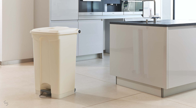 Container 90L blanc couvercle bleu