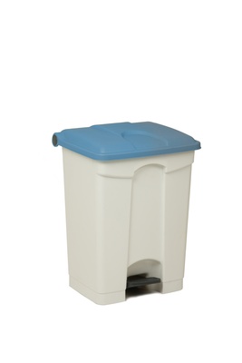 CONTAINER 45L blanc couvercle bleu