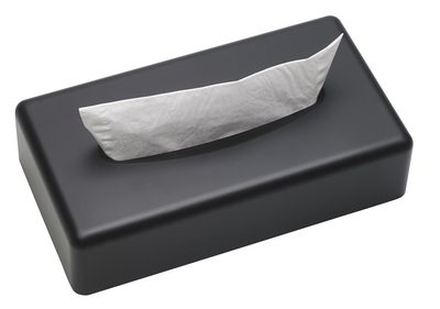 SANIBOX bo�te mouchoirs rect. noire mat