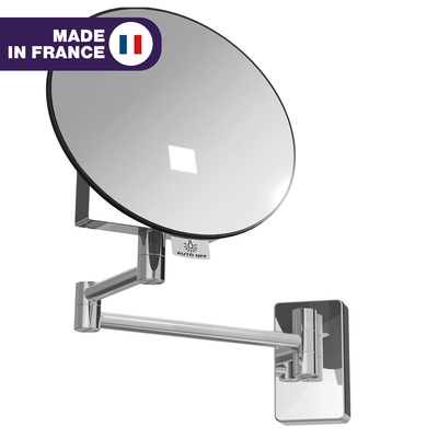 Miroir ECLIPS rond lumineux bras tubulaire
