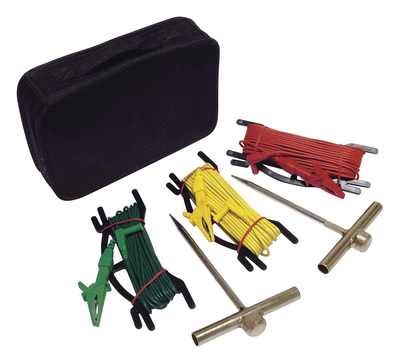 Kit de terre - sacoche 2 piquets et 3 cbles