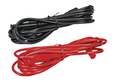 Jeu de 2 cordons (1 rouge/1 noir) PVC 3 m droit-coud�