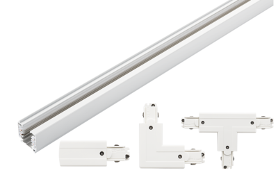 Shopline montage au plafond rail 3 allumages blanc IP20