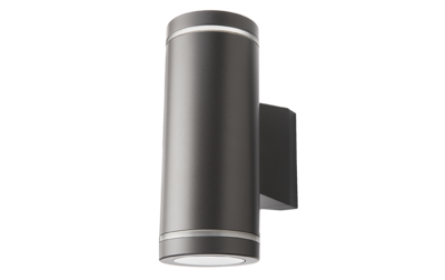 Metro Deco applique cylindrique graphite 2xGU10 classe II IP65